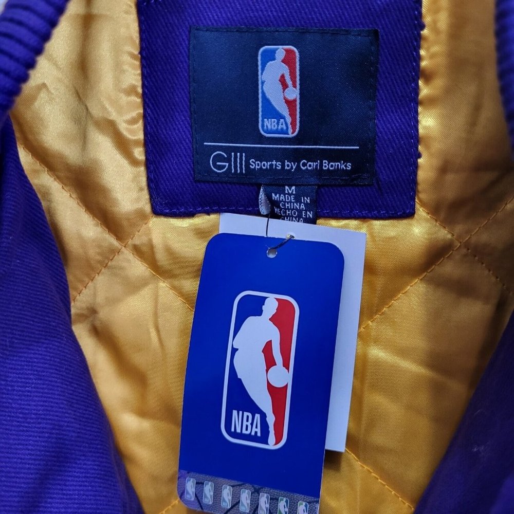 G-III Lakers Los Angeles 17 Time NBA Finals Champions Bomber Jacket Men's Size M - Picture 8 of 9